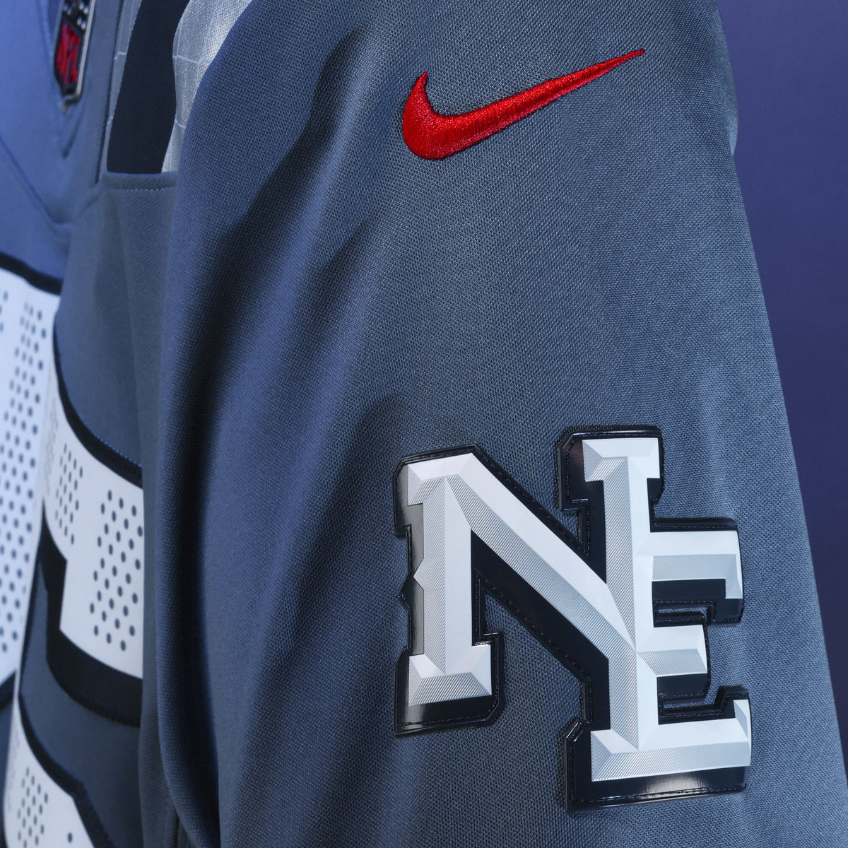 New England Patriots Hunter Henry Storm Blue 2025 Rivalries Collection Stitched Limited Jersey