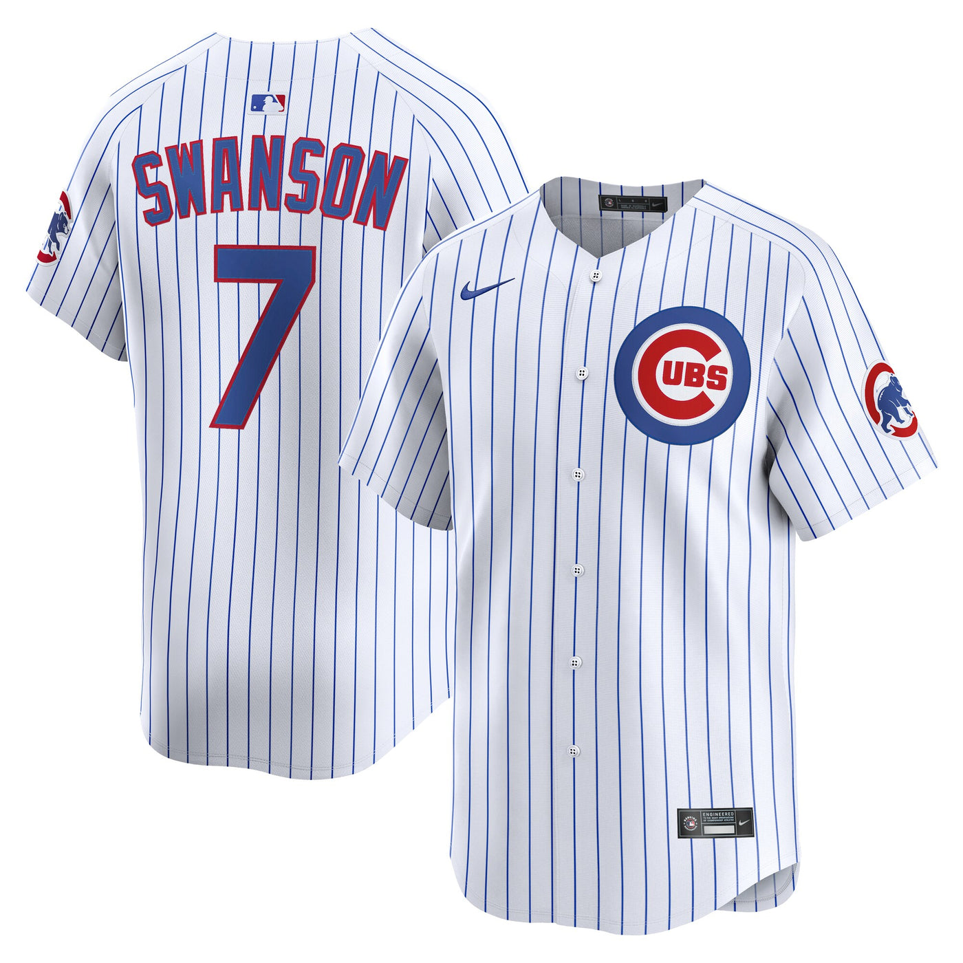 Chicago Cubs Dansby Swanson Nike White Home Limited Player Jersey