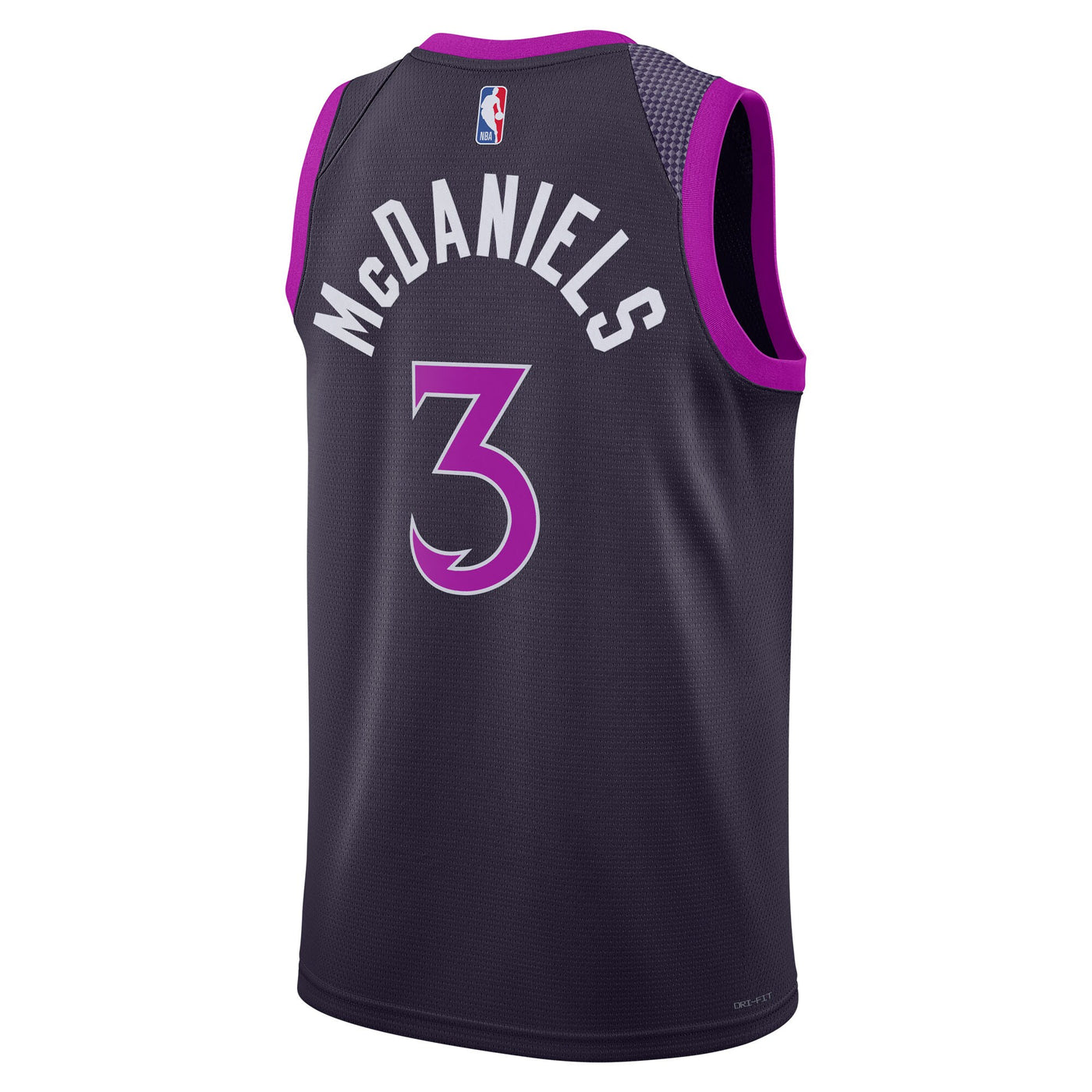 Minnesota Timberwolves Nike 2025/26 City Edition Swingman Jersey - Black - Jaden McDaniels