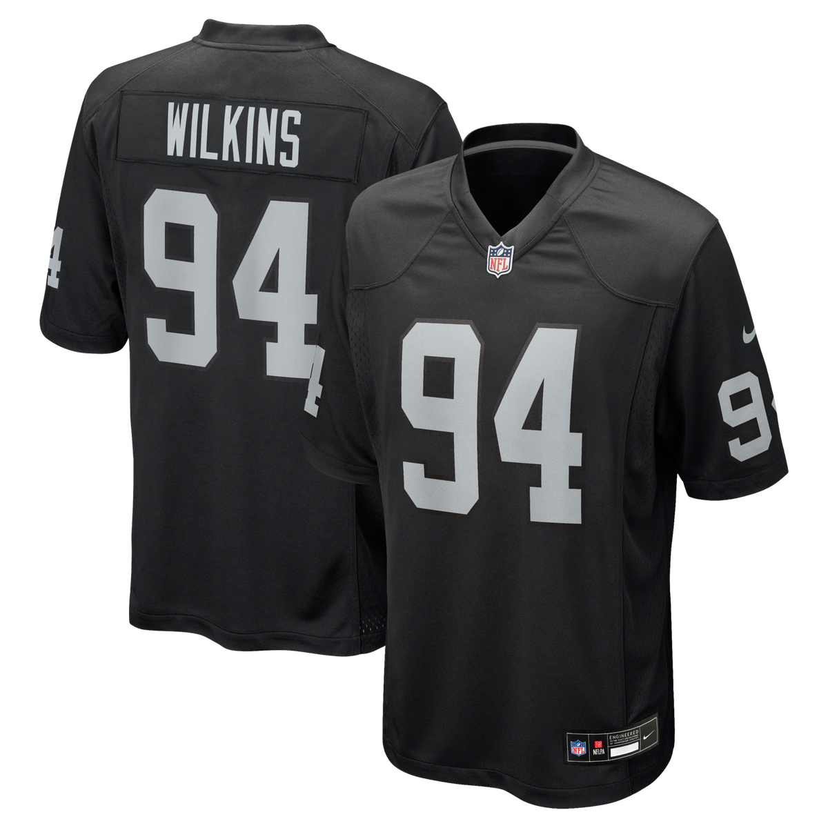 Las Vegas Raiders Christian Wilkins Black Team Game Jersey