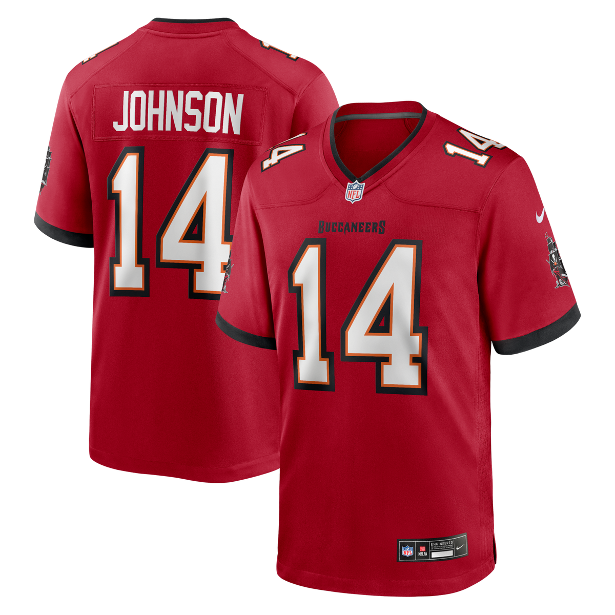 Tampa Bay Buccaneers Brad Johnson Red Game Retired Player Jersey