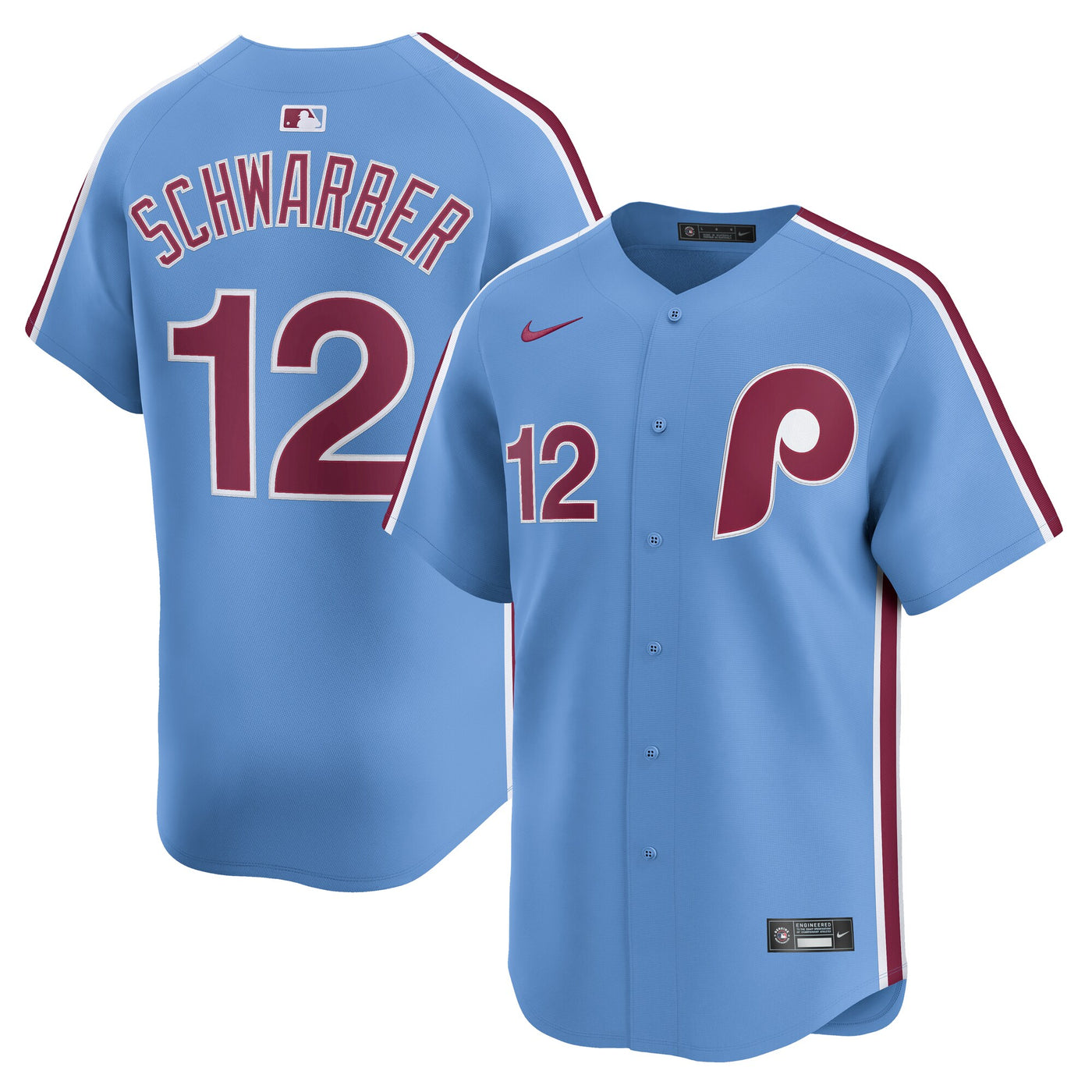 Philadelphia Phillies Kyle Schwarber Nike Light Blue Alternate Limited Jersey