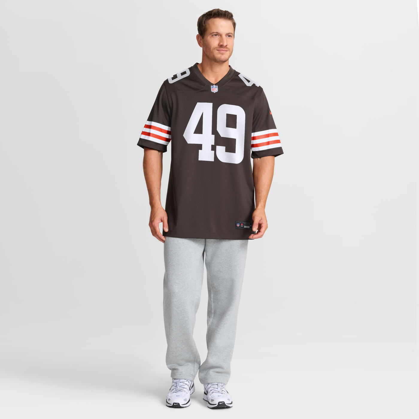 Cleveland Browns Carson Schwesinger Nike Brown 2025 NFL Draft Game Jersey