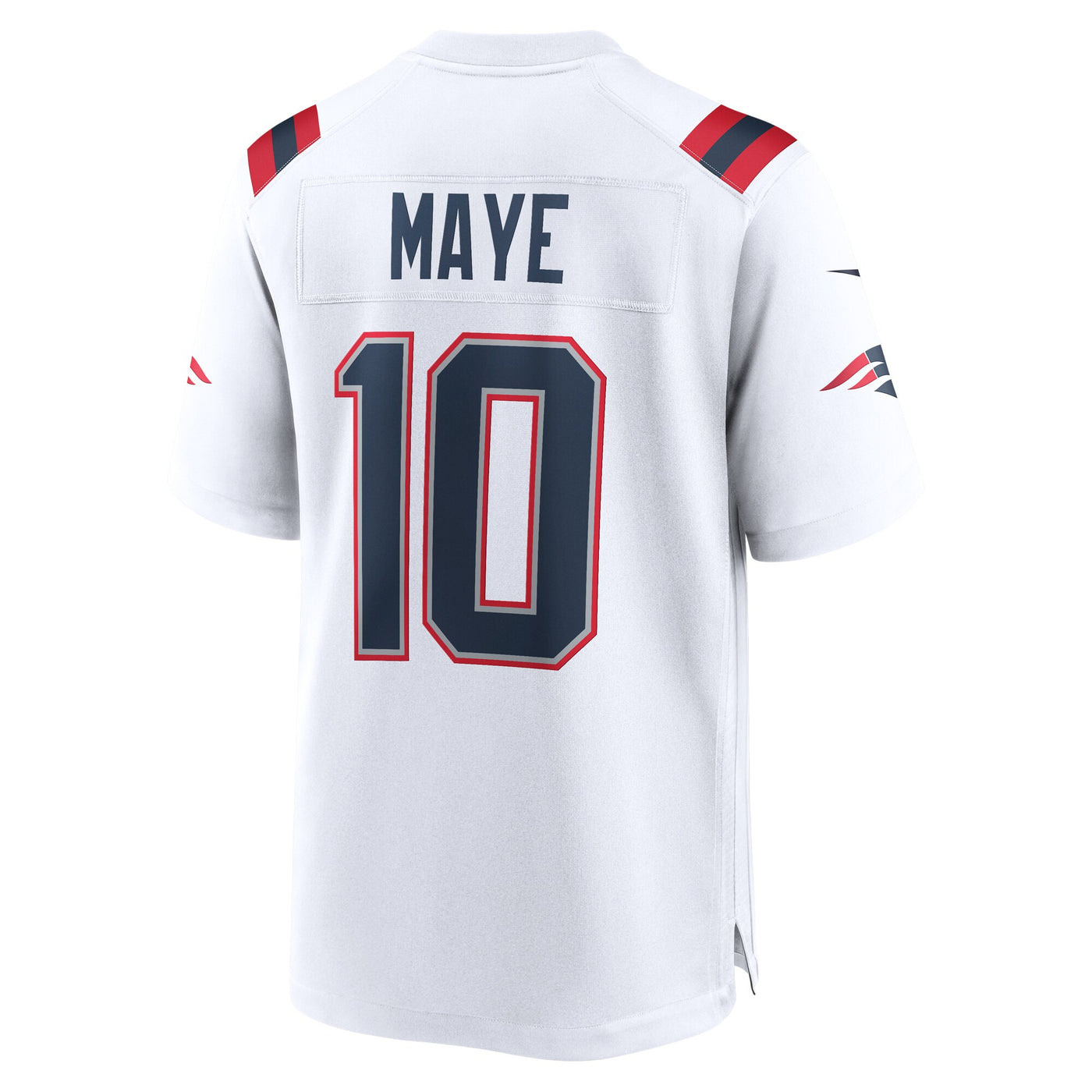 New England Patriots Drake Maye Nike White Player Game Jersey