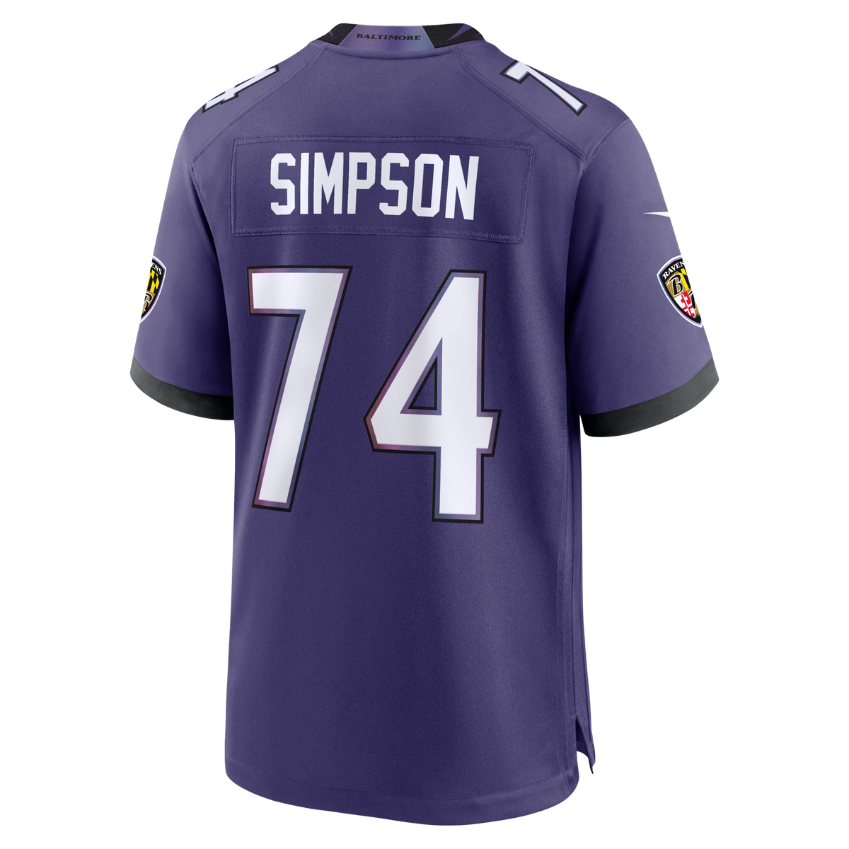Baltimore Ravens John Simpson Purple Team Game Jersey
