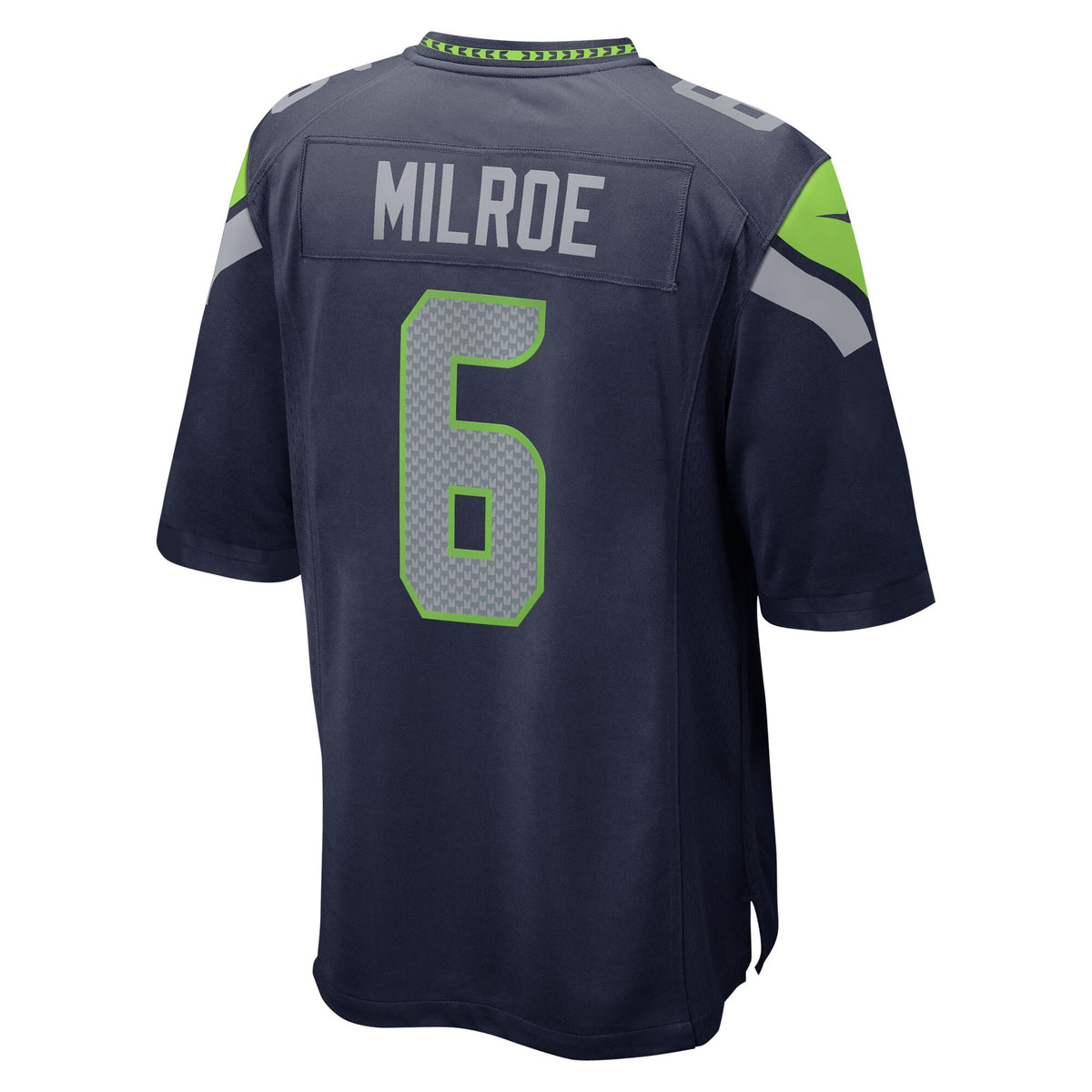 Seattle Seahawks Jalen Milroe College Navy 2025 NFL Draft Game Jersey