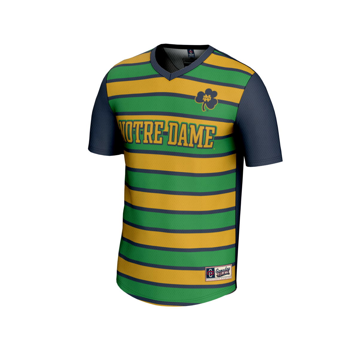Notre Dame Fighting Irish GameDay Greats Collegiate Soccer NIL Pick-A-Player Fashion Jersey - Navy/Gold