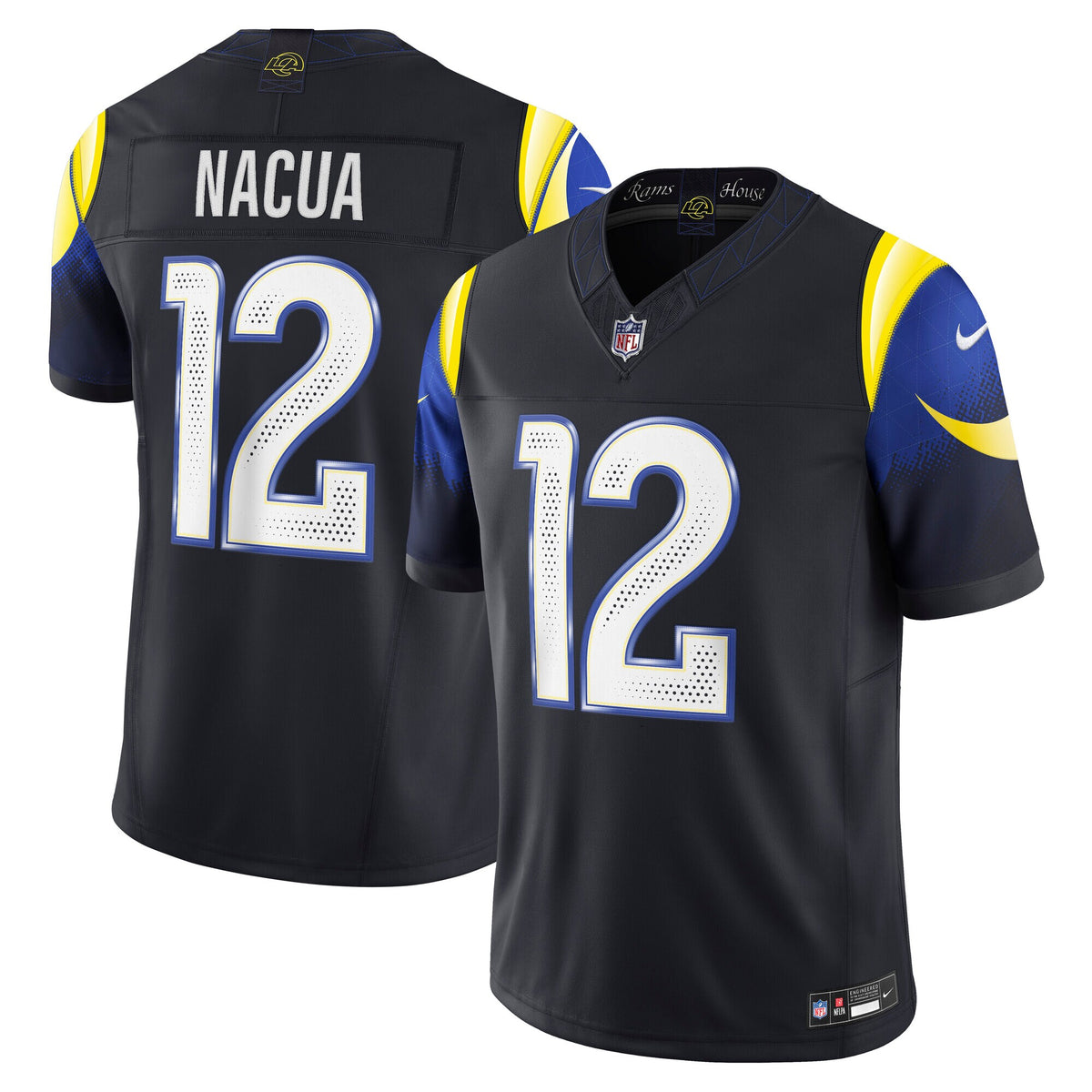 Los Angeles Rams Puka Nacua Midnight Blue 2025 Rivalries Collection Stitched Limited Jersey