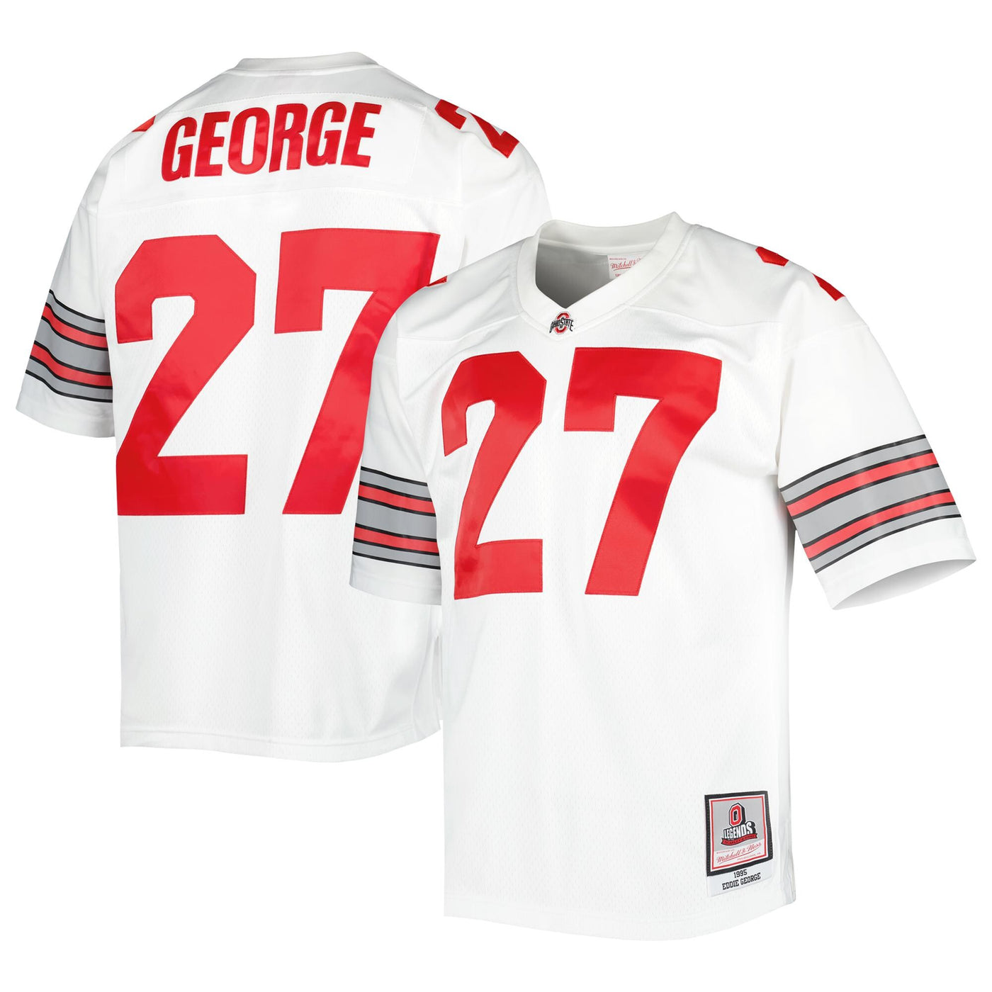 Mitchell & Ness Eddie George White Ohio State Buckeyes Authentic Jersey