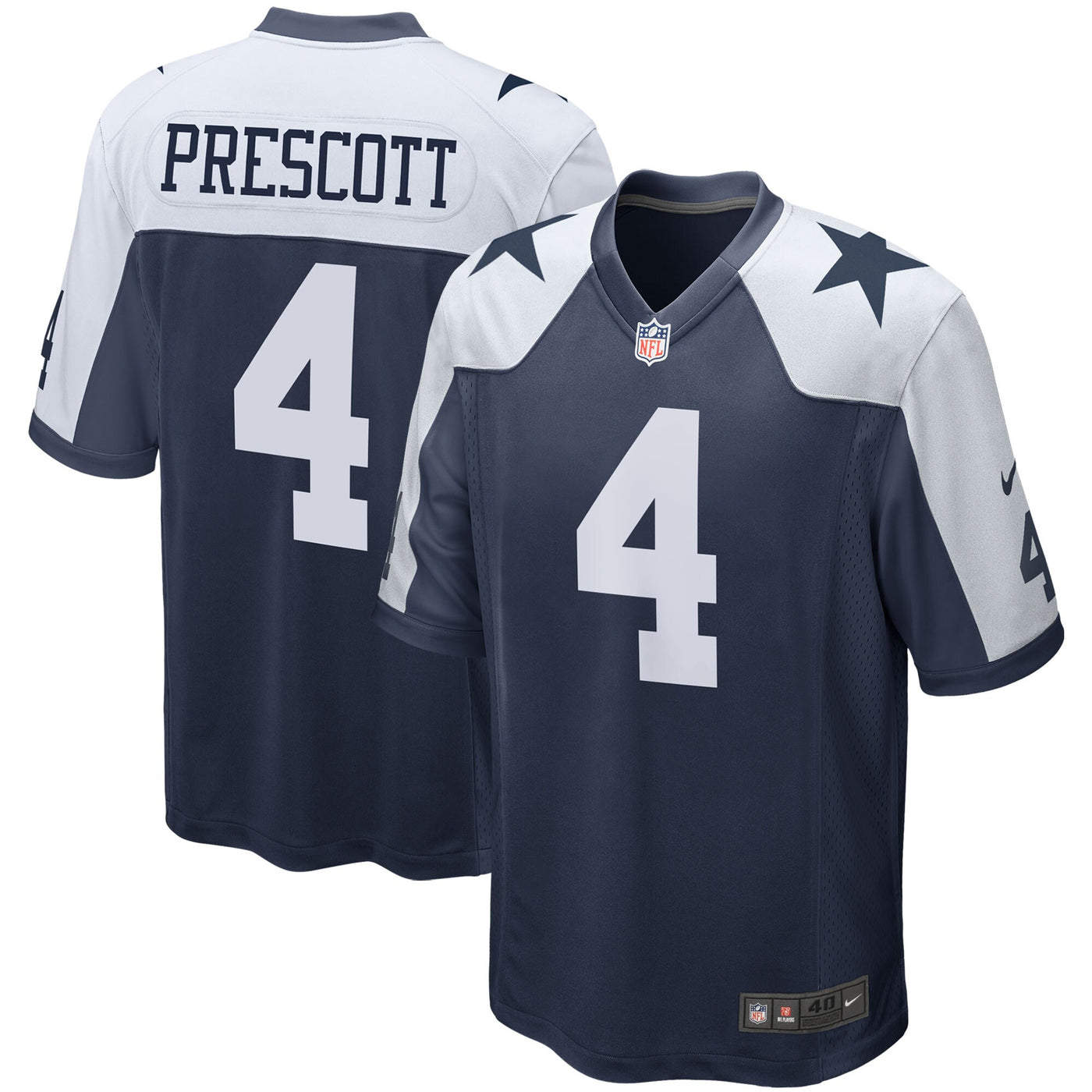 Dallas Cowboys Dak Prescott Nike Navy Alternate Game Team Jersey