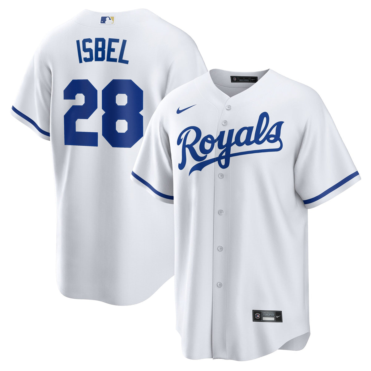 Kansas City Royals Kyle Isbel White Home Replica Jersey