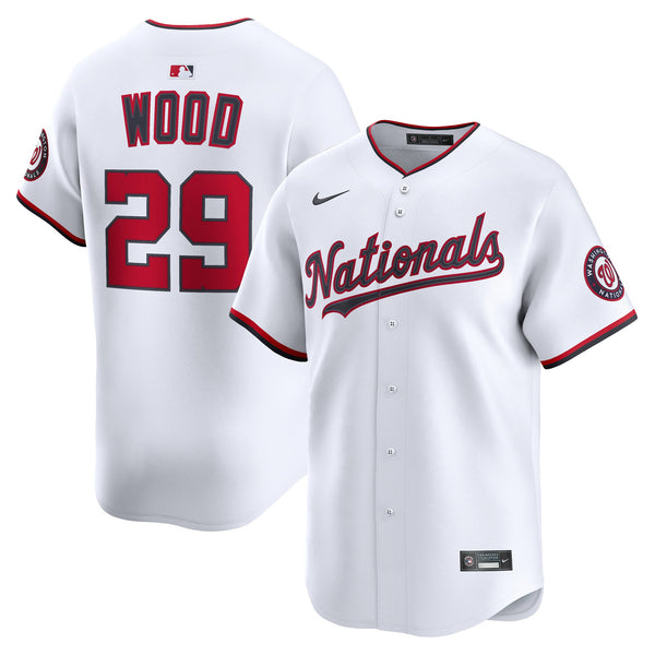 Washington Nationals James Wood Nike White Home Limited Jersey