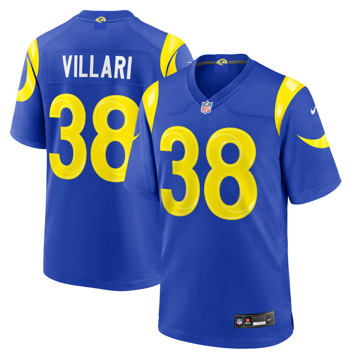 Los Angeles Rams Dan Villari Royal Game Jersey
