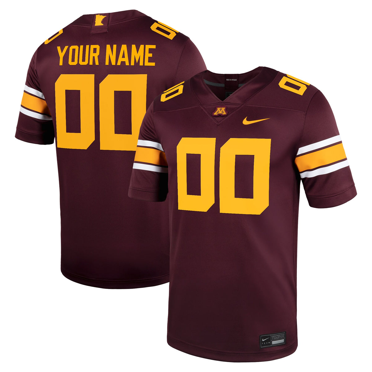 Minnesota Golden Gophers Custom Football Game Jersey - Maroon