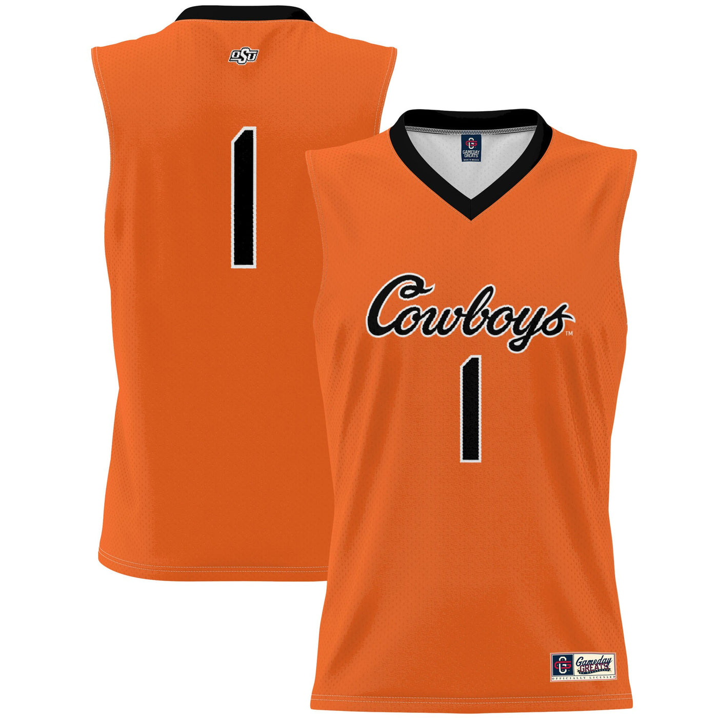 GameDay Greats #1 Orange Oklahoma State Cowboys Lightweight Basketball Jersey