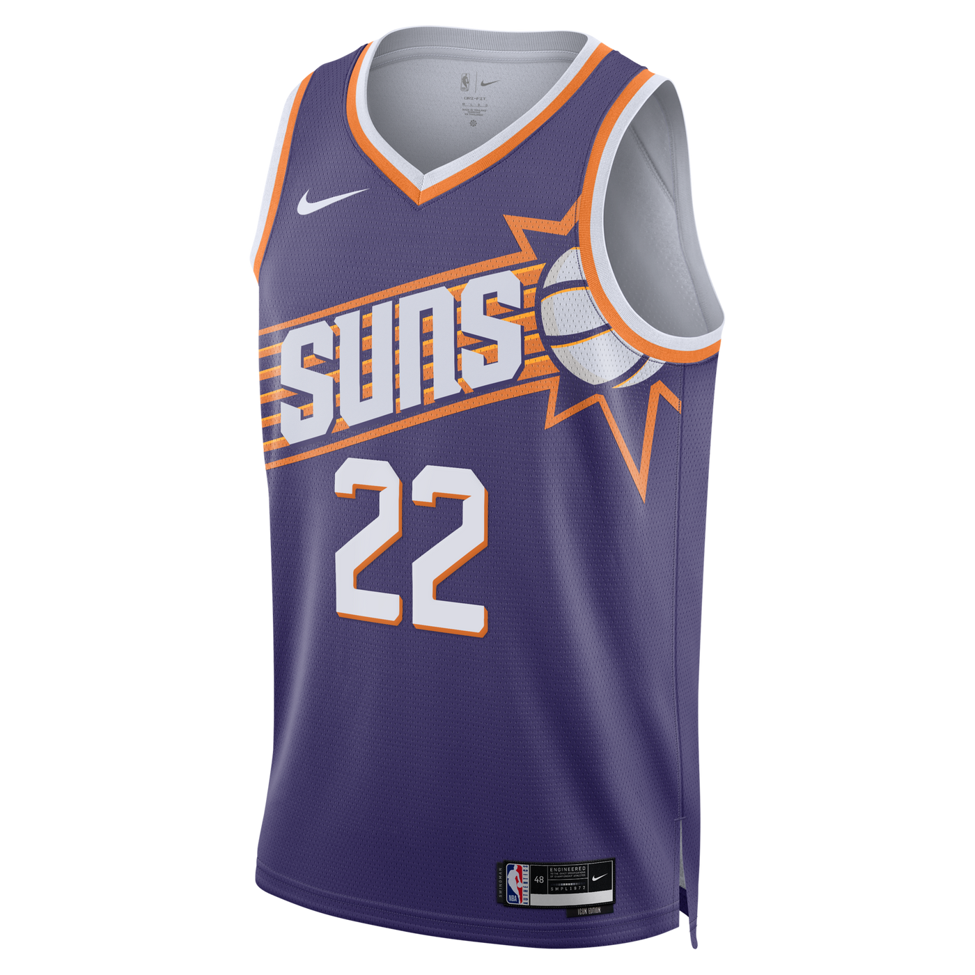 Phoenix Suns Nike Icon Edition Swingman Jersey - Purple - Miles Bridges