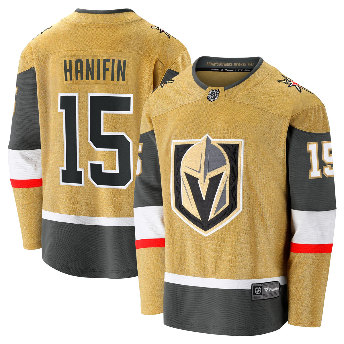 Vegas Golden Knights Noah Hanifin Fanatics Gold Home Breakaway Jersey