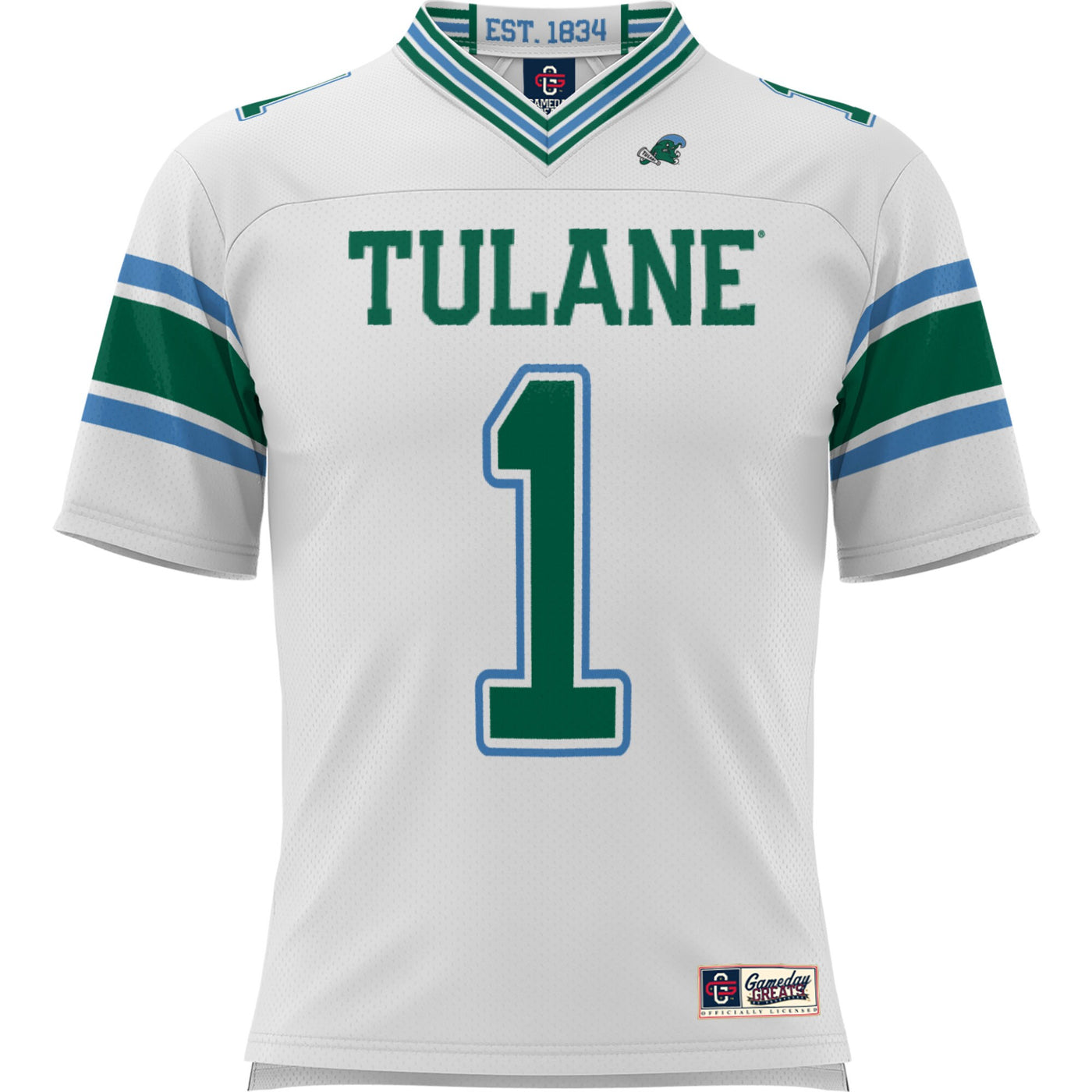 GameDay Greats #1 White Tulane Green Wave Football Jersey