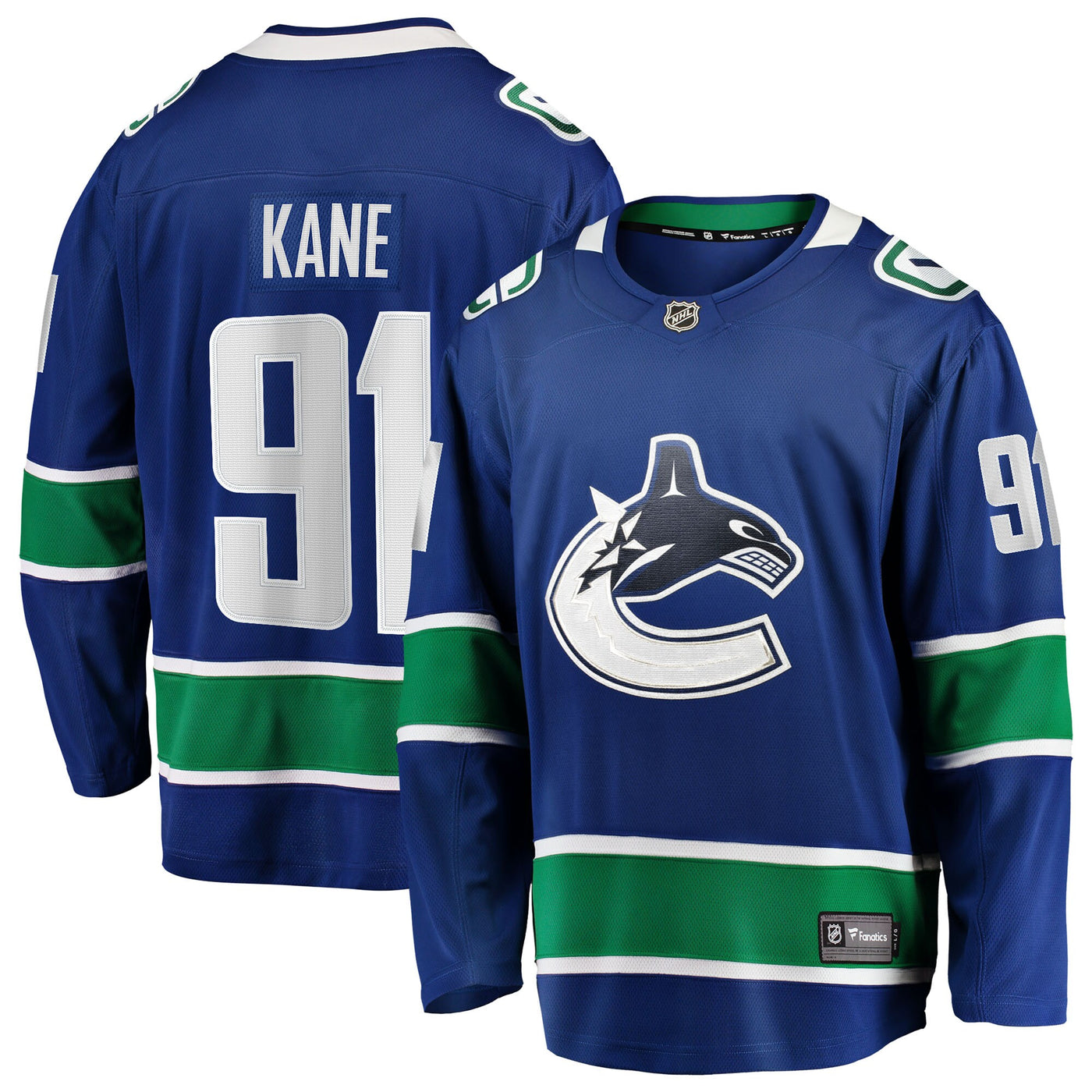 Vancouver Canucks Evander Kane Fanatics Blue Home Breakaway Jersey