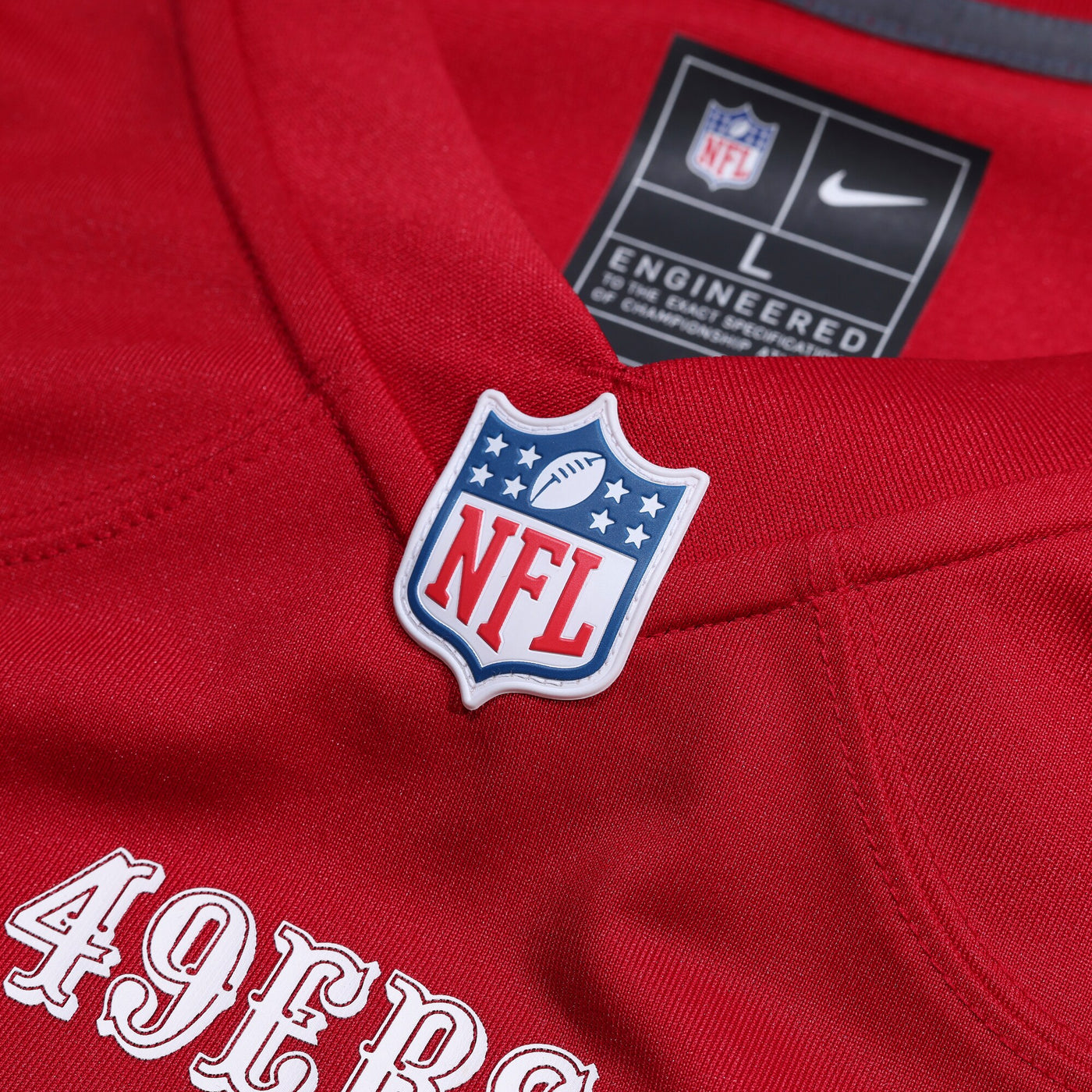 San Francisco 49ers Fred Warner Nike Scarlet 80th Anniversary Game Jersey