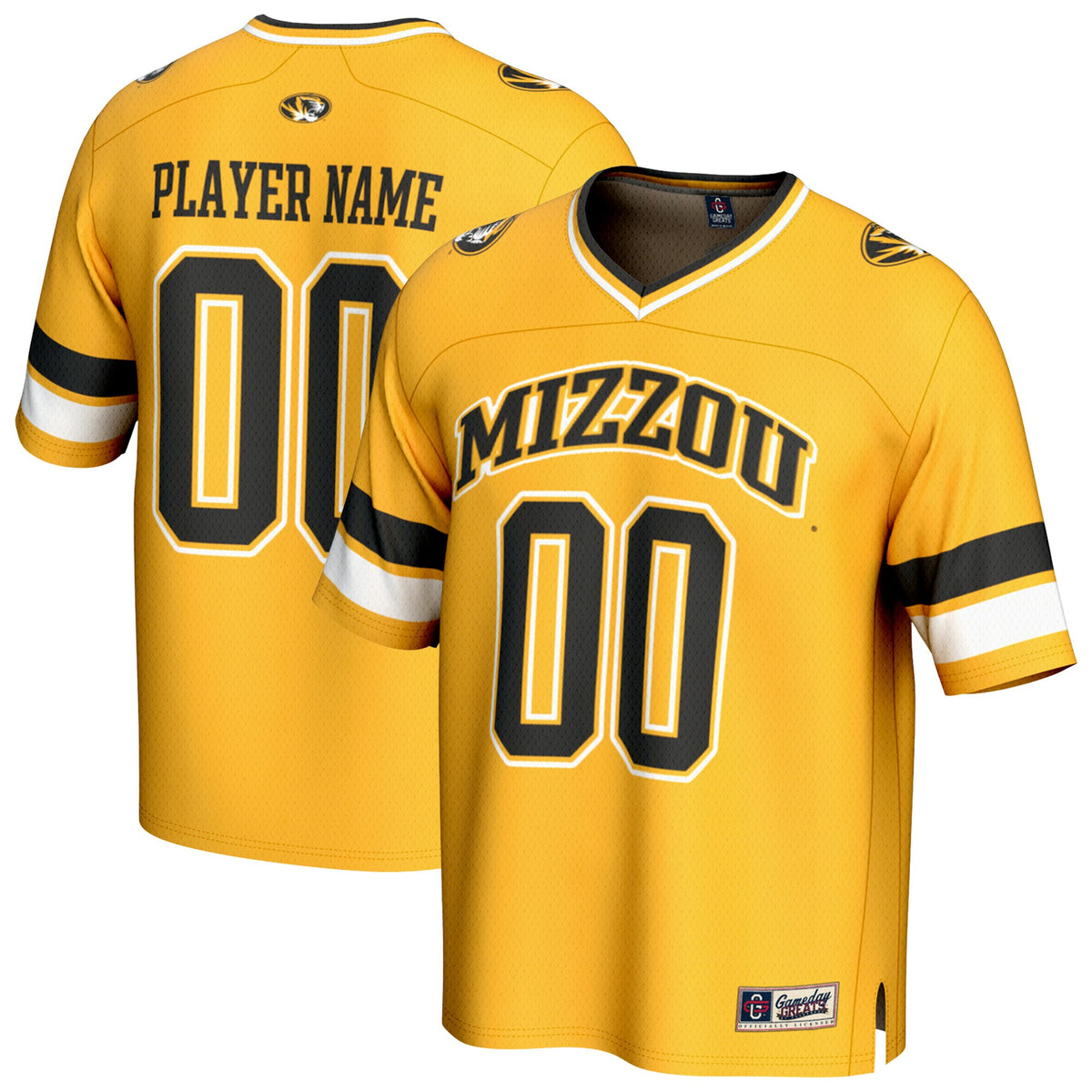 Missouri Tigers GameDay Greats NIL Pick-A-Player Football Fashion Jersey - Gold