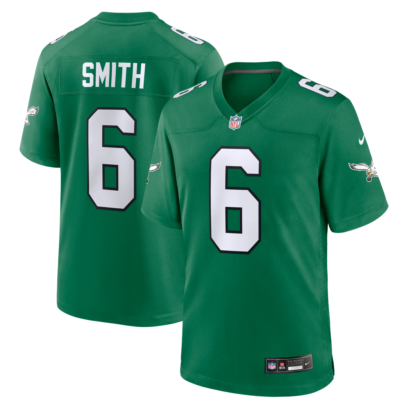 Philadelphia Eagles DeVonta Smith Nike Kelly Green Alternate Game Player Jersey
