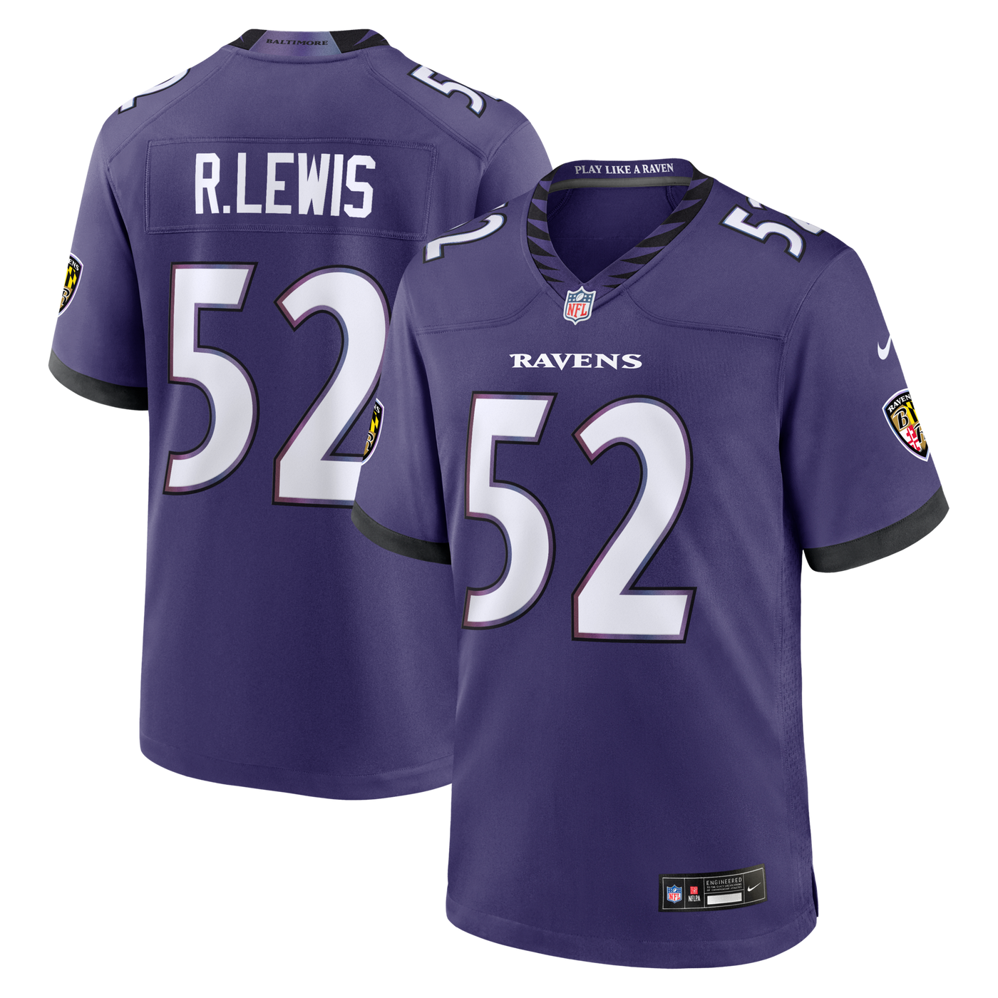 Baltimore Ravens Ray Lewis Nike Purple Team Retired Player Game Jersey