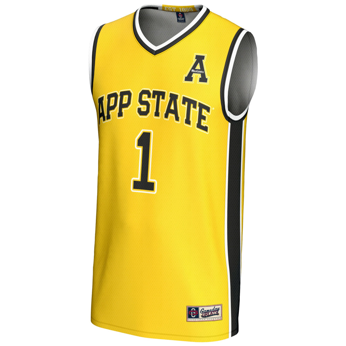 #1 Appalachian State Mountaineers GameDay Greats Lightweight Basketball Jersey - Gold