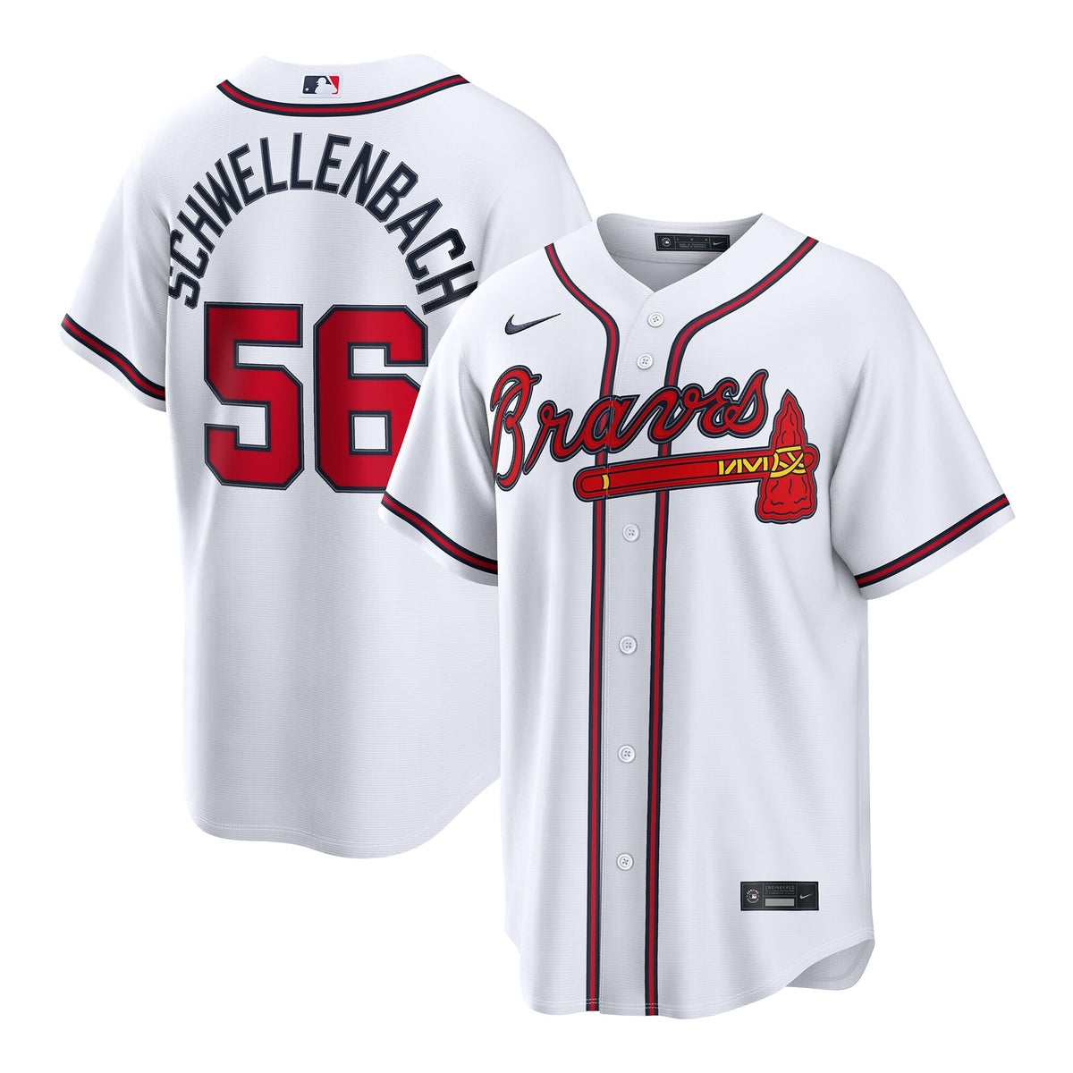 Atlanta Braves Spencer Schwellenbach White Home Replica Jersey