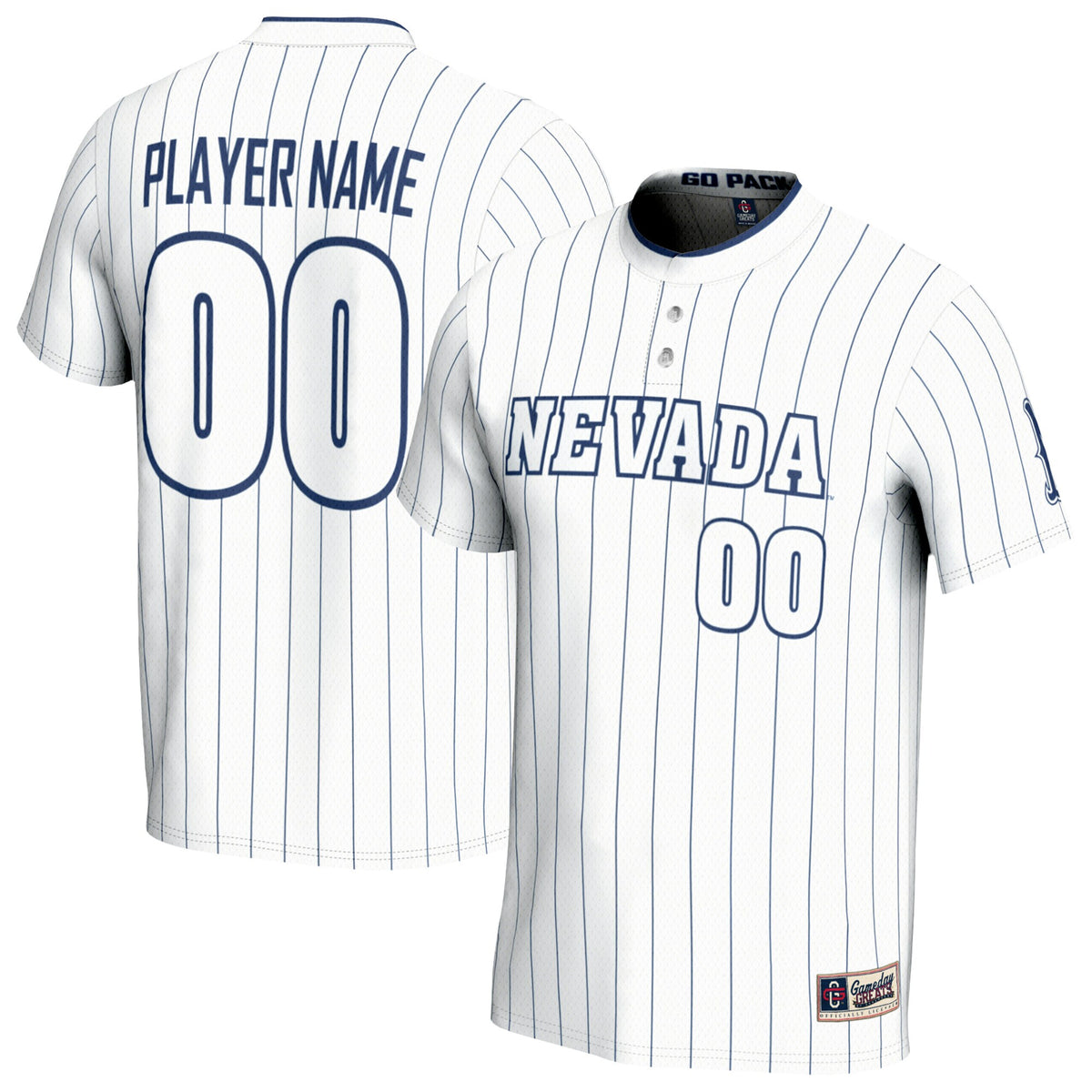 Nevada Wolf Pack GameDay Greats Lightweight Collegiate Softball NIL Pick-A-Player Fashion Jersey - White