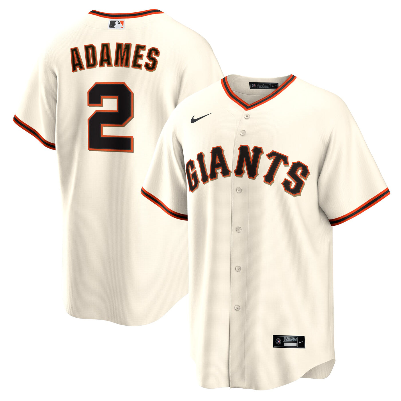 San Francisco Giants Willy Adames Nike Cream Home Replica Jersey