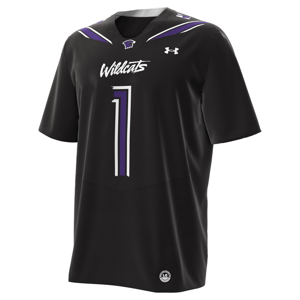 #1 Northwestern Wildcats Under Armour Alternate Replica Football Jersey - Black