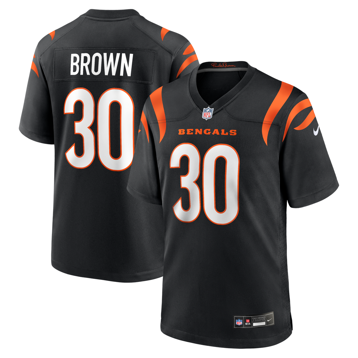 Cincinnati Bengals Chase Brown Black Team Game Jersey