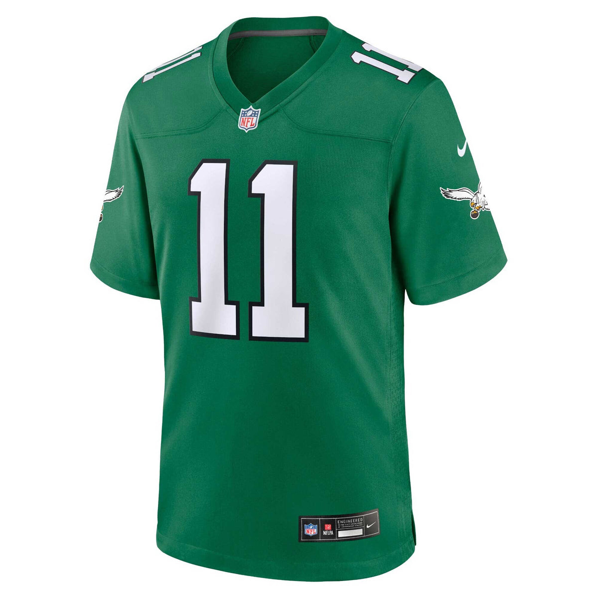 Philadelphia Eagles A.J. Brown Kelly Green Alternate Game Player Jersey