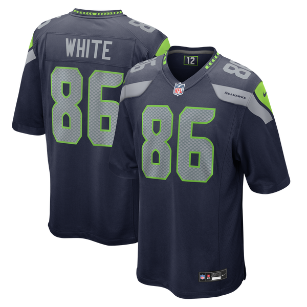 Seattle Seahawks Ricky White Nike College Navy Team Game Jersey