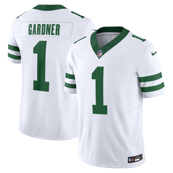 New York Jets Ahmad Sauce Gardner Nike Legacy White Vapor F.U.S.E. Limited Jersey