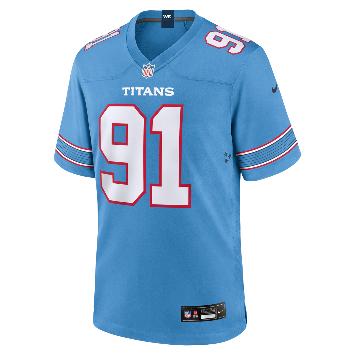 Tennessee Titans John Franklin-Myers Light Blue Team Game Jersey