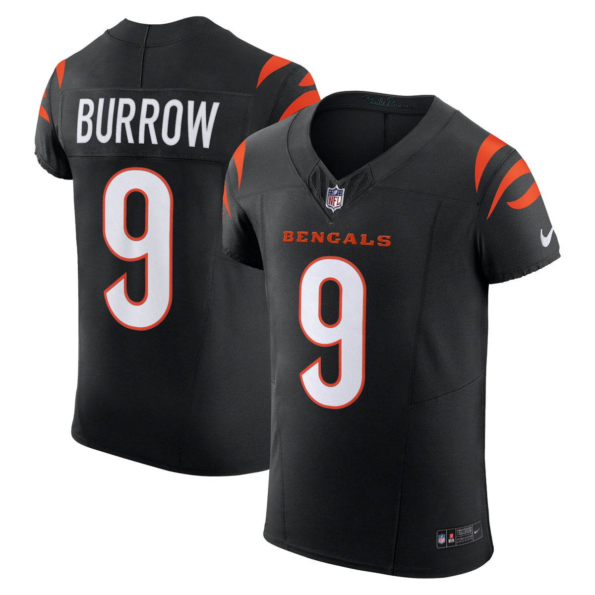 Cincinnati Bengals Joe Burrow Black Team Vapor F.U.S.E. Elite Jersey