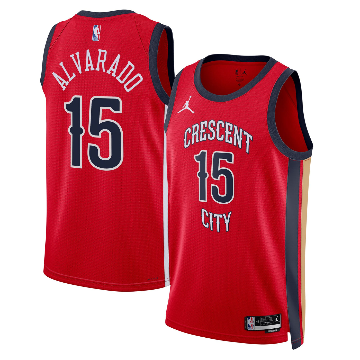 New Orleans Pelicans Jordan Brand Statement Edition Swingman Jersey - Red - Jose Alvarado