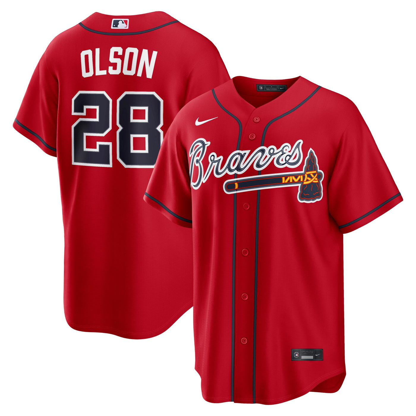 Atlanta Braves Matt Olson Nike Red Alternate Replica Jersey