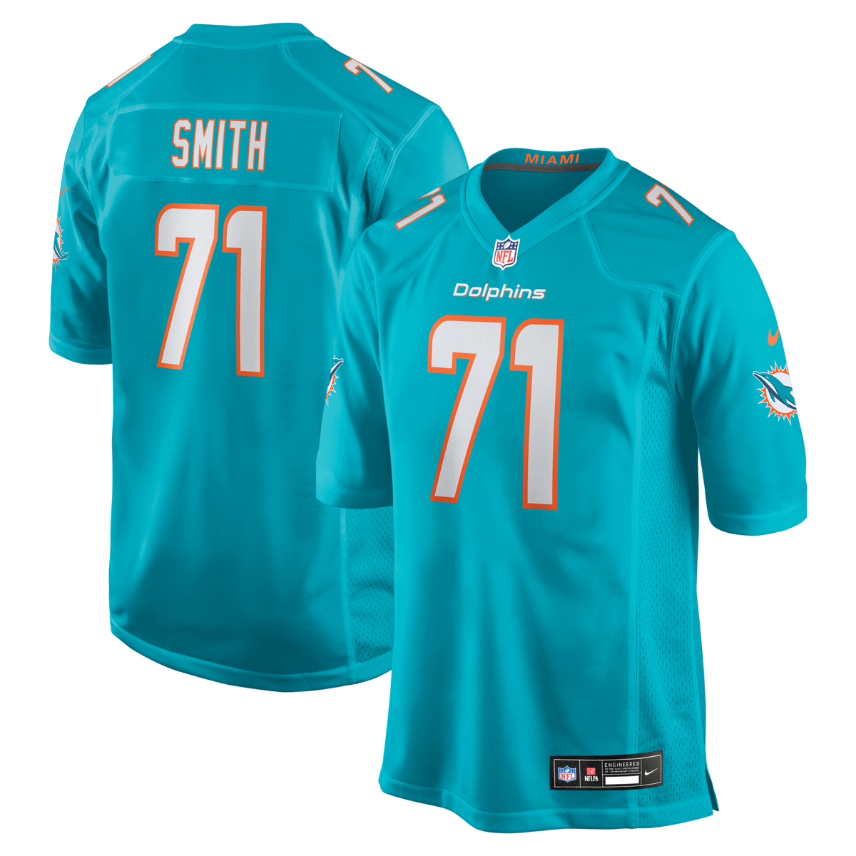 Miami Dolphins Kion Smith Aqua Game Jersey
