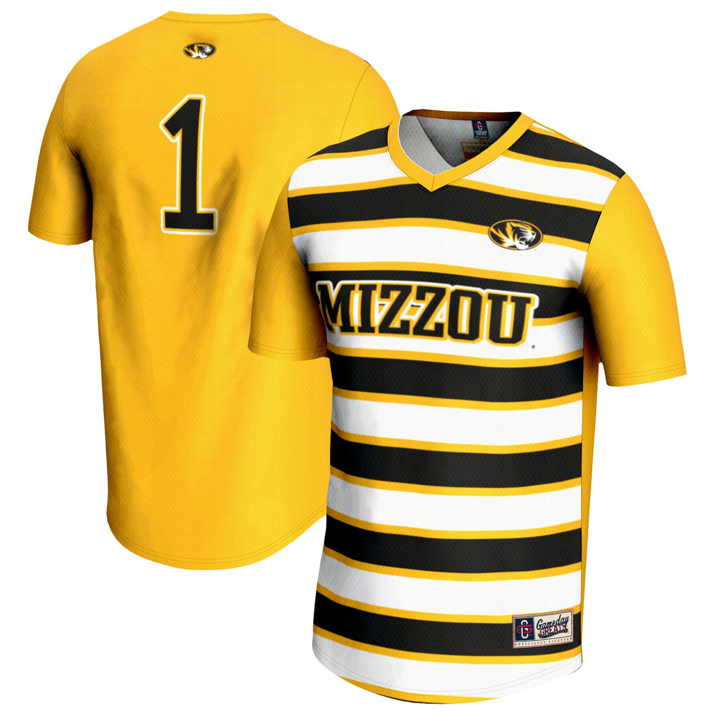 GameDay Greats #1 Gold Missouri Tigers Lightweight Soccer Fashion Jersey