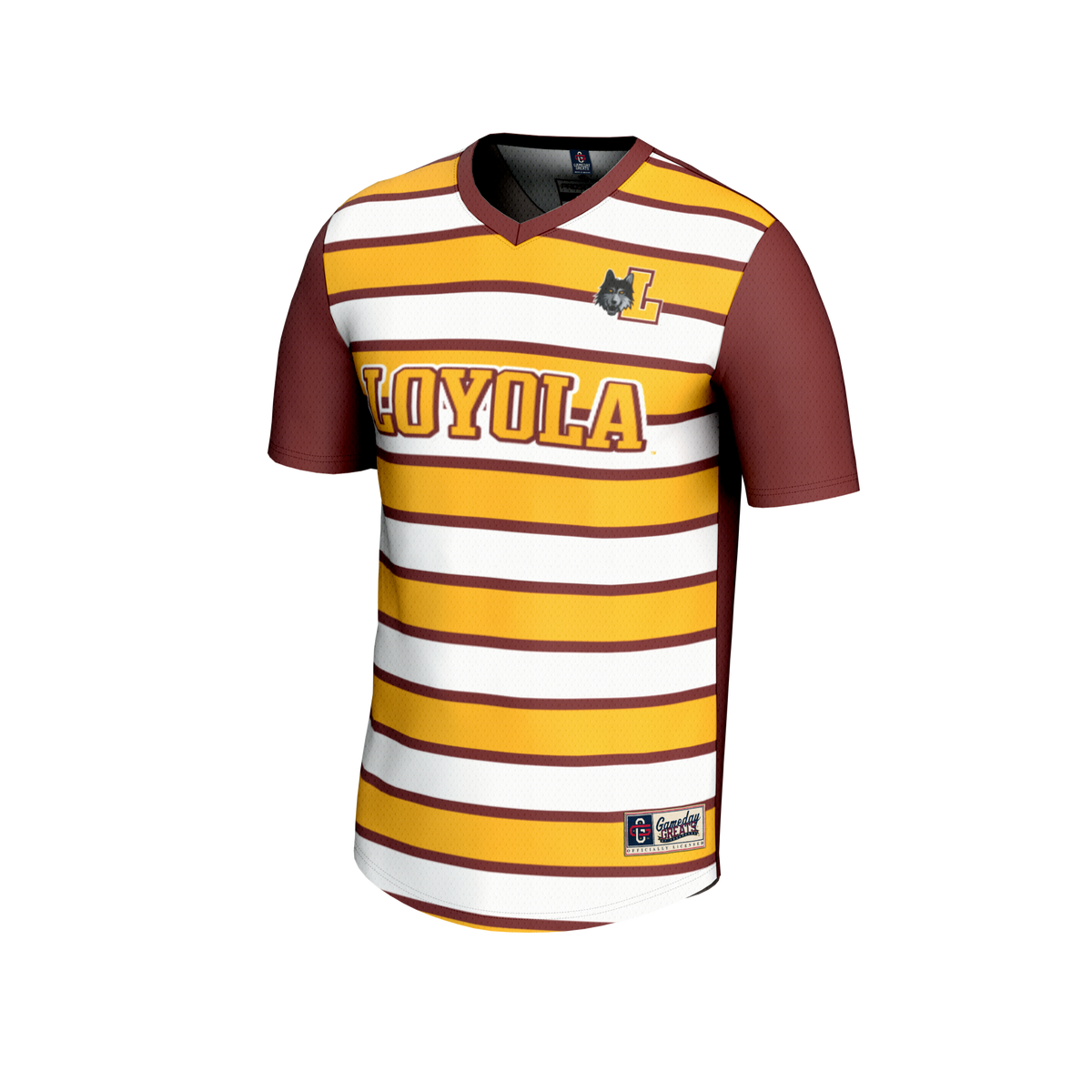 Loyola Chicago Ramblers GameDay Greats Collegiate Soccer NIL Pick-A-Player Fashion Jersey - Maroon/Gold