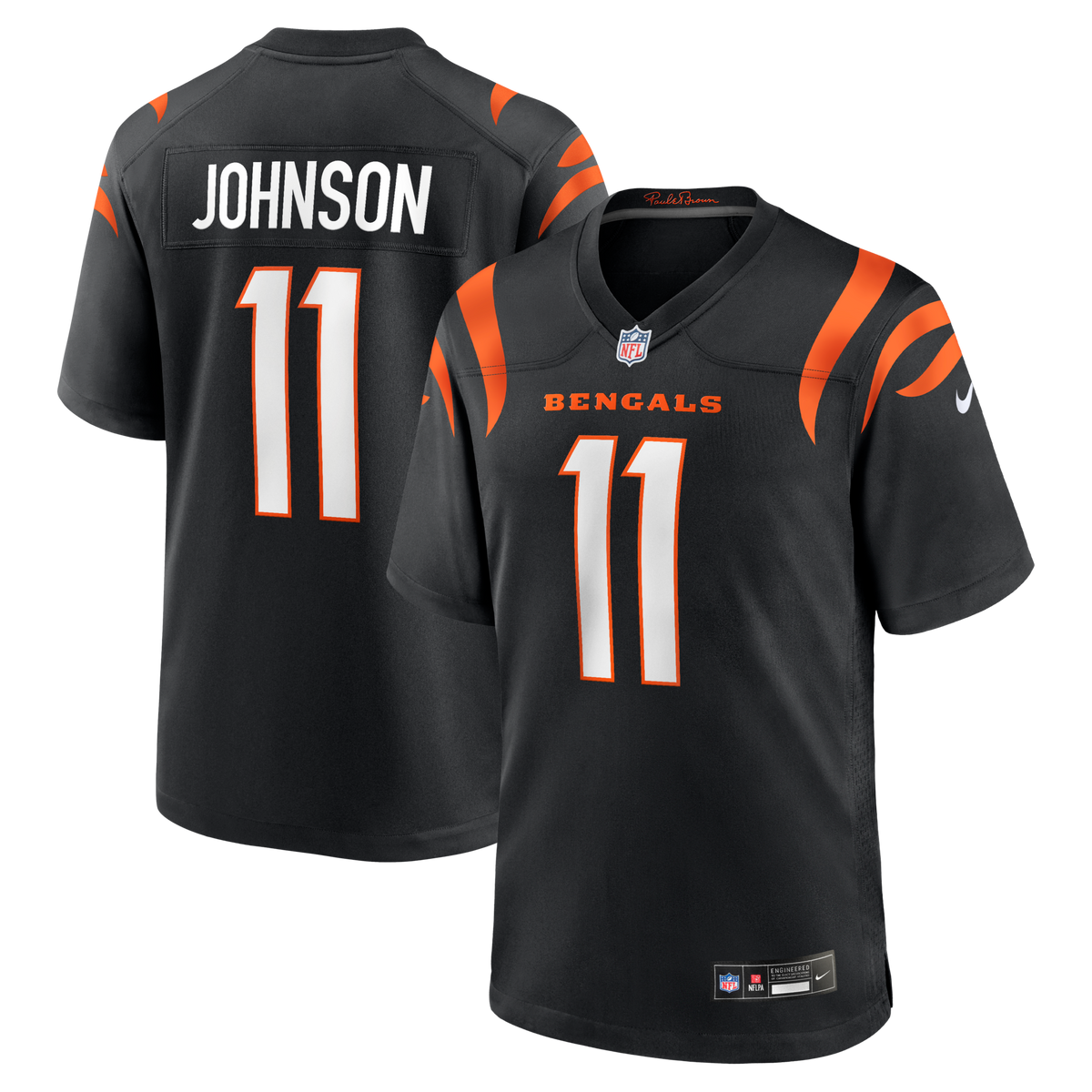 Cincinnati Bengals Josh Johnson Black Team Game Jersey