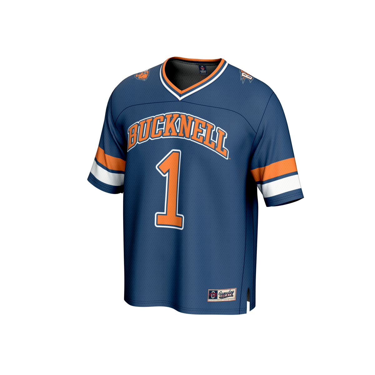 #1 Bucknell Bison GameDay Greats Lightweight Collegiate Football Fashion Jersey - Blue