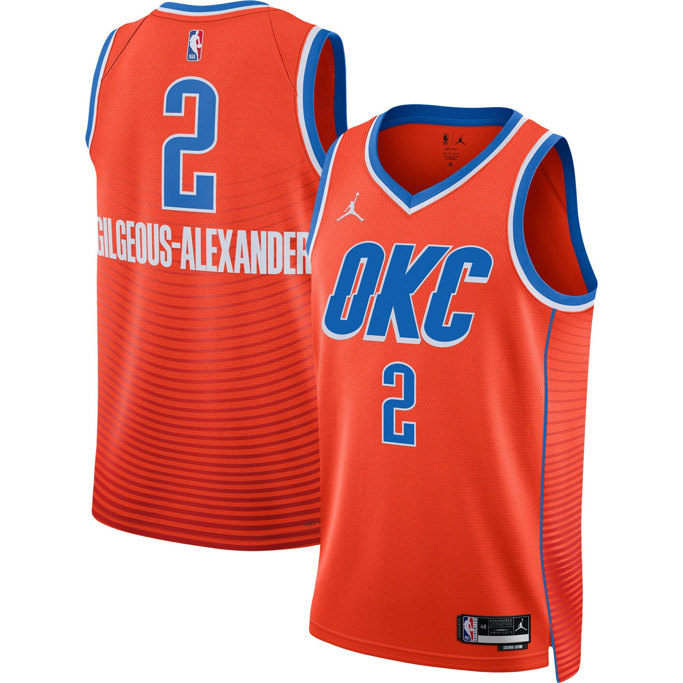 Oklahoma City Thunder Nike Replica Statement Swingman Jersey - Shai Gilgeous-Alexander