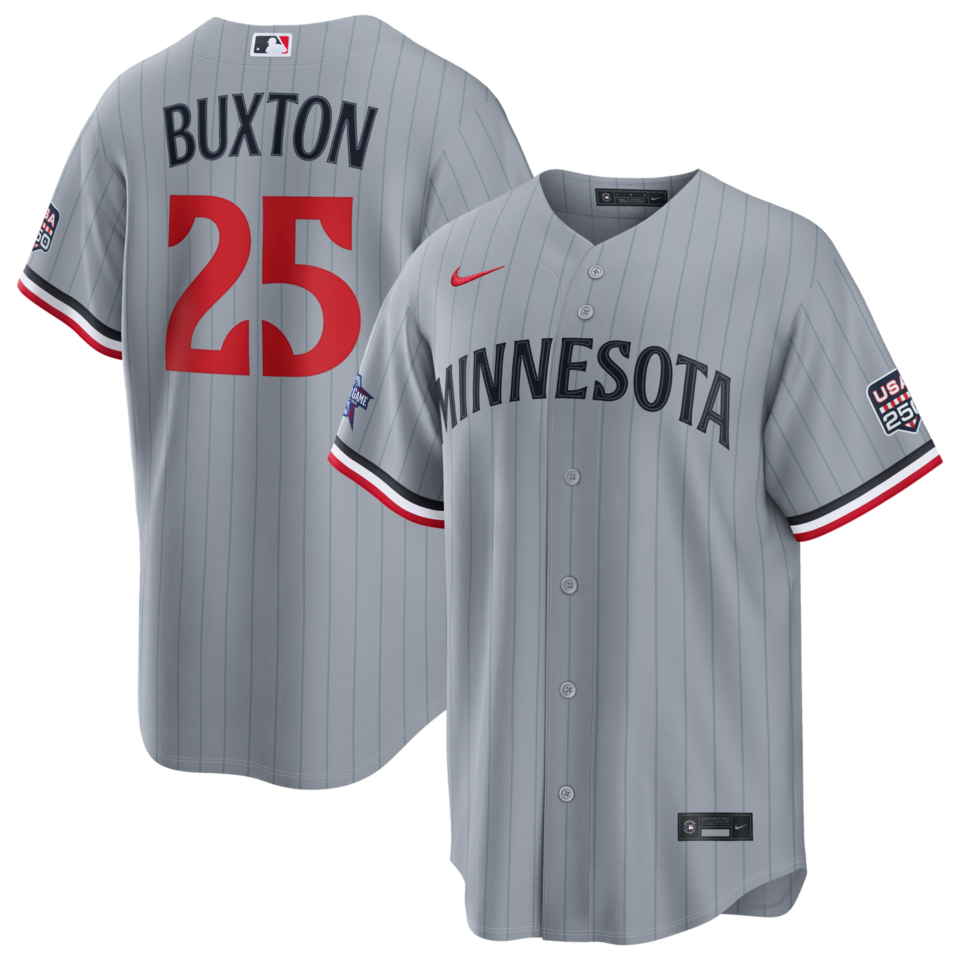 2026 All-Star Game Minnesota Twins Byron Buxton Nike Gray Replica Jersey