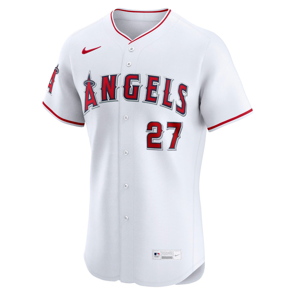 Los Angeles Angels Mike Trout White Home Elite Player Jersey