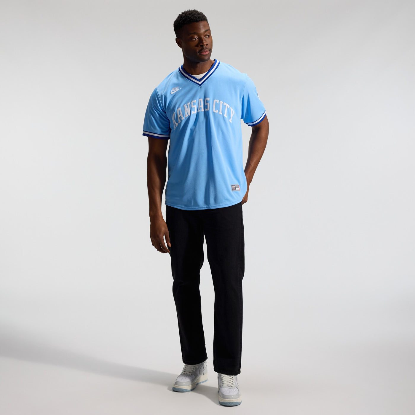 Kansas City Royals Bo Jackson Nike Light Blue Throwback Cooperstown Collection Limited Jersey