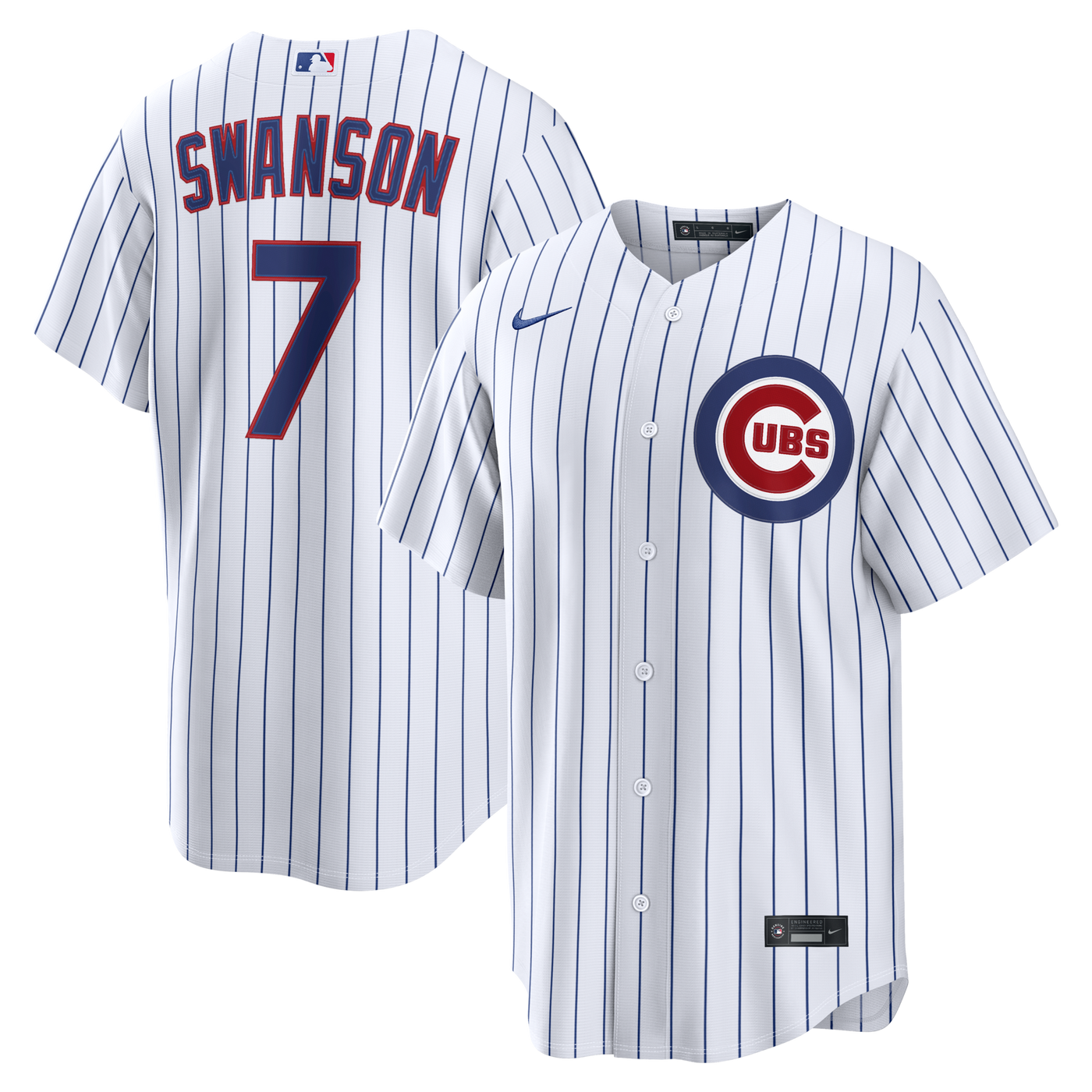 Chicago Cubs Dansby Swanson Nike White Home Replica Jersey